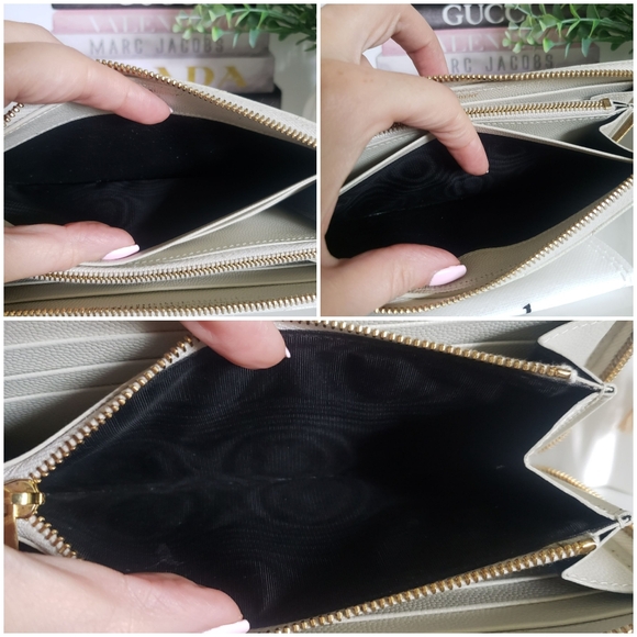 *SOLD* Authentic Pre-owned Yves Saint Laurent Grain De Poudre Zip Around Wallet - Picture 5 of 11